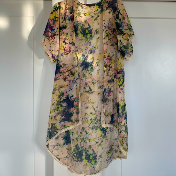 Floral Beach Cover/ Dress Cover size Small - Picture 1 of 2